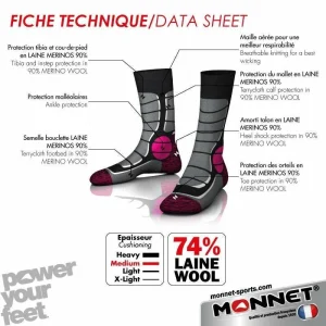 Meilleur Service Monnet Trek Medium – Chaussettes randonnée 6